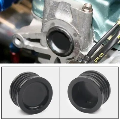 Black Billet Aluminum Engine Cam Shaft Seal Cover Cap Plug Honda B16 B18 B20 H22 • $10.39