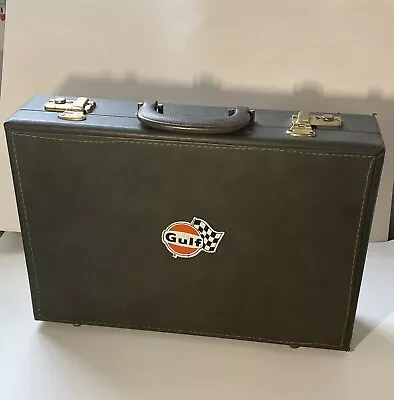 $44 • Buy Vintage 60's 70s Gulf Racing Suitcase