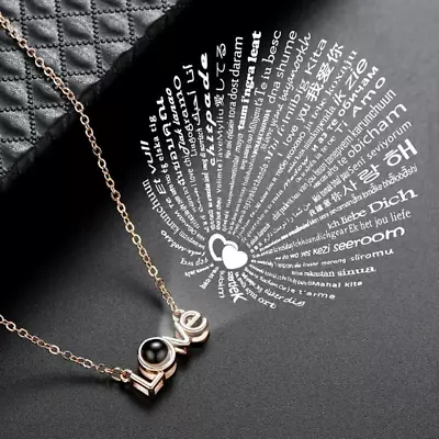 LOVE Pendant | Projection Jewelry | Love In 100 Languages 'I Love You' Pendant • $12.89