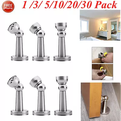 Magnetic Door Stop Holder Safety Door Catch Guard Home Office Fitting Screws US • $6.28