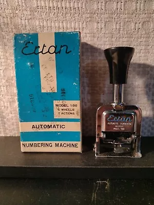 VINTAGE ERTAN Automatic Numbering Machine Model 188 W/ ORIGINAL BOX  • $9.50