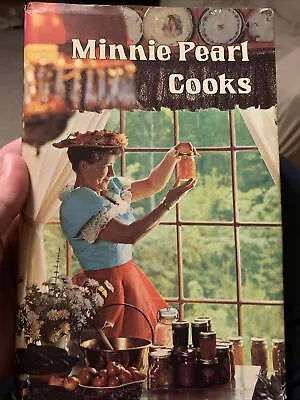 Autographed Vintage  MINNIE PEARL COOKS 1970 Revised Edition Hardcover COOKBOOK • $24.99