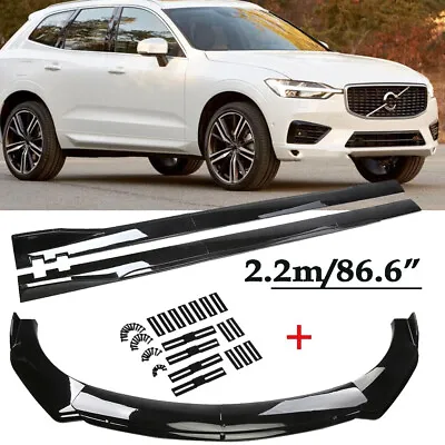 For Volvo XC60 XC40 Front Bumper Lip Splitter Spoiler Diffuser Body Kit Black • $180.99