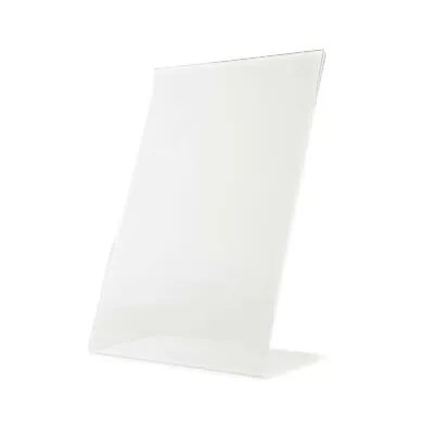 Angled Message Leaflet Holder Menu Display Retail Counter Acrylic Stand 2 X A4 • £13.96
