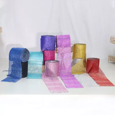 £2.30 • Buy Diamante Sparkle Effect Mesh Ribbon Trimming - Cakes Bridal Crafts