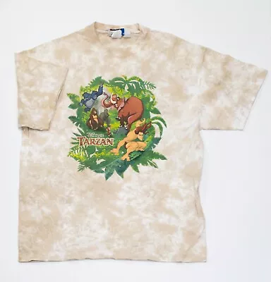 Vintage Tarzan Movie Promo T Shirt Adult XL Tie-Dye 90s 1999 Walt Disney 24x31 • $139.95