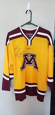 Minnesota Golden Gophers Autographed Hockey Jersey Size Large Adult  • $59.95