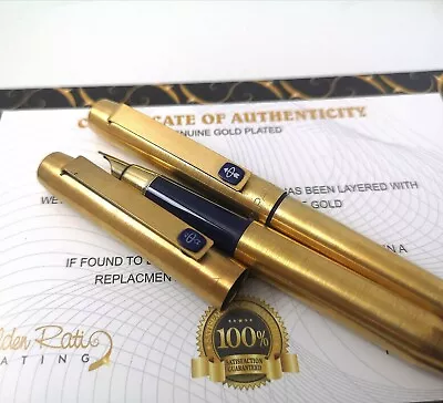 24k Gold Plated Parker 25 Fountain Pen / Ballpoint Writing Pen Set Vintage Gift • $295.63