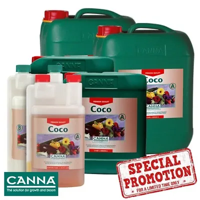 £44.85 • Buy Canna Coco A+B 1L 5L 10L Grow & Flower Plant Food Nutes Nutrients Hydroponics