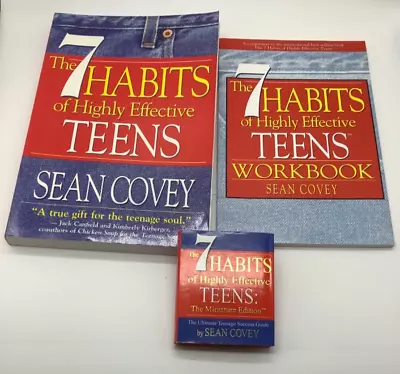 The 7 Habits Of Highly Effective Teens Book  Workbook & Mini Gift Book Set • $14