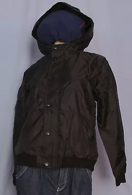 Boy's Black Hooded Lined Jacket - Size 16 NWT • $34