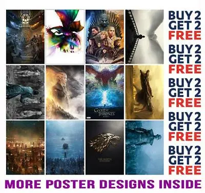 Game Of Thrones Poster Art Print A4 A3 - Buy 2 Get Any 2 Free • £6.97