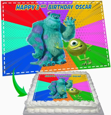 £6.09 • Buy MONSTERS INC BIRTHDAY PARTY PERSONALISED ICING EDIBLE COSTCO CAKE TOPPER Mc2763
