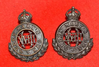 British Army. 18th Hussars Genuine Officer’s Collar Badges • £65