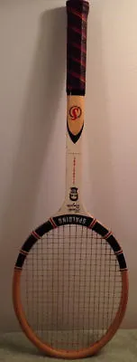 Vintage Spalding Signature Poncho Gonzales Tennis Racket Brown Net Sports • $17.95