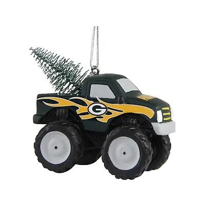 Green Bay Packers NFL Monster Truck W/Tree Holiday Ornament • $14.99