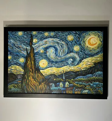 $870 • Buy Artist DUFORD VAN GOGH STARRY NIGHTS Oil/Canvas Reproduction Painting “STUNNING”