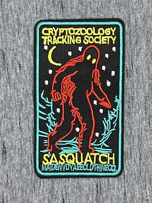 Cryptozoology Sasquatch Embroidered Iron On Patch Approx 4.25” X 2.50” Free Ship • $5.49