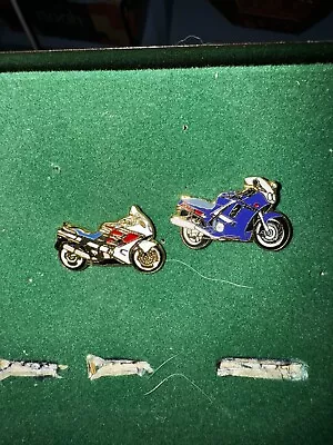 Motorbike Pin Badge X 2 • £2