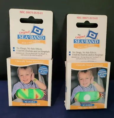 2 NEW Sea-Band For Children Colorful Design Motion Sickness  Nausea Relief • $16.75