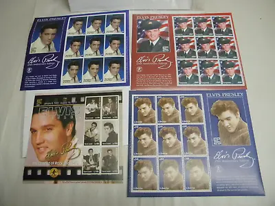 Elvis Presley 25th Anniversary Stamp Collection ~ 4 Sheets • $18.95