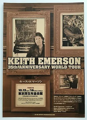 $0 Ship! KEITH EMERSON Japan PROMO Flyer MINI Poster 2005 TOUR More Listed • £23.71