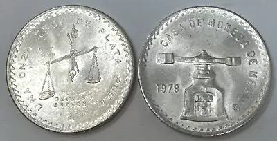 2- 1979 Mexico Silver Onza Casa De Moneda ~ Bright Uncirculated • $69.98