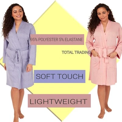 £14.95 • Buy Ladie Dressing Gown S Lightweight Holiday Hospital   Womens Robe Kimono Wrap UK