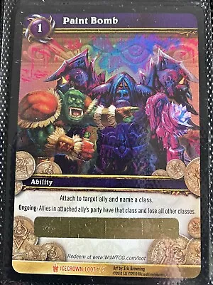 World Of Warcraft WOW TCG: Paint Bomb Loot Card • $20