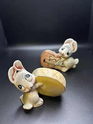 Vintage Anthropomorphic Musician Bunny Rabbit Salt Pepper Shakers Japan • $22