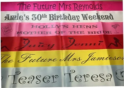 Personalised Celebration Luxury Hen Night Birthday Baby Shower Sash • £4.30