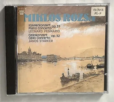 Miklos Rozsa: Piano Concerto Cello Concerto Featuring Pennario & Starker CD • $24.95