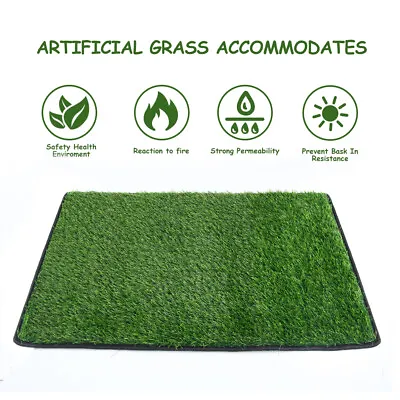£11.51 • Buy Pet Dog Toilet Mat Training Grass Potty Pad Loo Tray Indoor Waterpoof Resuable