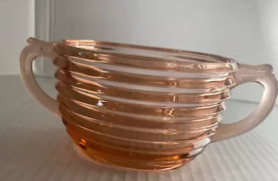 Anchor Hocking Pink Depression Glass Manhattan Sugar Bowl • $5