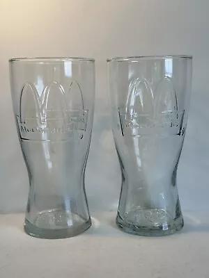 Vintage 1992 McDonalds Soda Beer Milkshake Glasses Set Of 2 MINT • $14.99