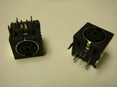 (10) Mdj-006-s Mdj006s 6 Pin Mini Din Connector R/a Shielded Right Angle • $4.99