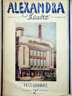 1936 Alexandra Theatre Programme Cinderella Variety Birmingham Art Deco • £7.95