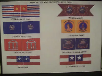 £2.99 • Buy  American  Civil War    Flags    Eight  Assorted   Approx  1/32 