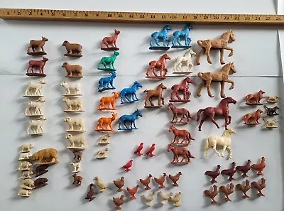 Vintage Auburn Rubber Farm Animals Group • $20.99