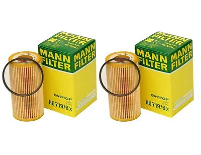 Pair Set Of 2 Oil Filters OEM Mann HU7196x For VW Beetle Bora Eos Audi A3 TT RS3 • $18.95