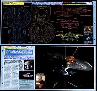 £2.49 • Buy USS Enterprise NCC 1701-D Refit - Starships - Star Trek Fact File Fold-Out Page