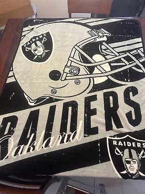 Oakland Raiders NFL Football 48” X 60  Throw Blanket • $134