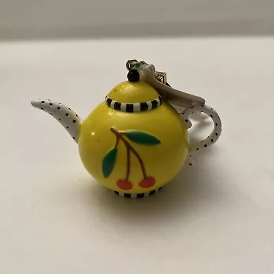 Vintage Hallmark Cherry Teapot Mary Engelbreit Collection Ornament 2” Tall 1993 • $16.99