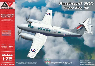 MDVAAM72024 1:72 Modelsvit A&A Models Beechcraft 200 Super King Air • $95.32