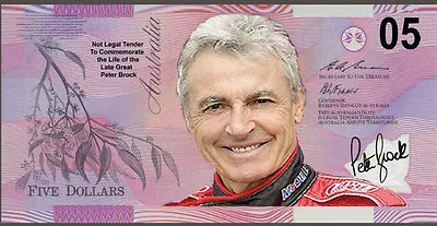 $7.99 • Buy Peter Brock Torana 05 Five Dollar Commemorative Note, Not Legal Tender   C010601