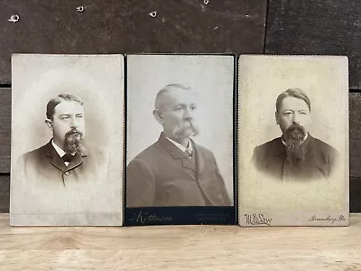 Antique Lot Of 3 Cabinet Cards Of Men Altoona/Greensburg/Mount Pleasant PA • $49.99
