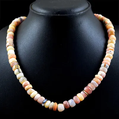 335.00 Cts Natural Pink Australian Opal Round Shape Beads Necklace NK 51E98 • $1.04