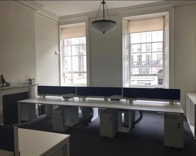 £600 • Buy Herman Miller White Office  Bank Desk Pod Laptop PC Study Desk Table Workstation