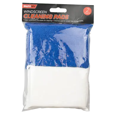 Car Windscreen Cleaning Pads Glass Absorbent Microfibre Pad Shine Cloth Wiping • £2.99