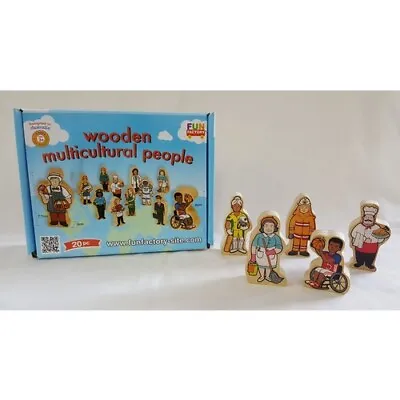 Multicultural People DIFFERENT ETHNICITIES Occupations WOODEN Dolls Educational • $26.75